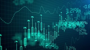 Velas de la creciente bolsa de valores. Tendencia del bravucón verde. El gráfico de candelabros de comercio de forex aumenta el beneficio. Inversión financiera o negociación de bitcoin y criptodivisa. Los precios están subiendo.