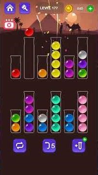 Ball Sort Master Answer Level 177 #ballsort #shorts #gameplay #ballsortgame
