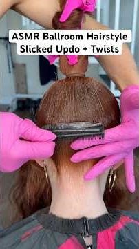 ASMR 🔊Ballroom Hairstyle Tutorial (Red Hair) #asmr #hairstyle #hairtok #haircare #redhair