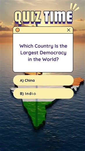 🌍 The World’s Biggest Democracy — Do You Know the Answer? #quiz #information #quiztime #ai
