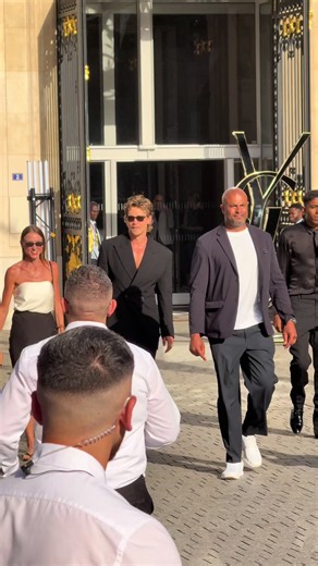 Austin Butler Leaves YSL Fashion Show in Paris Fashion Week