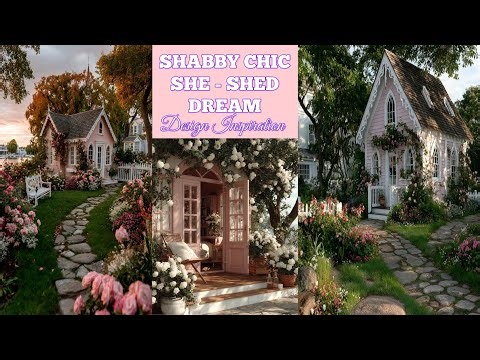 DREAMY TINY HOUSE SHE-SHED 🌷 Feminine Shabby Chic Cozy & Inspiring Home Decor Ideas TO ELEVATE STYLE