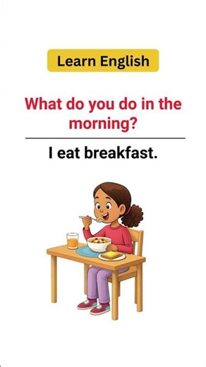 What do you do in the morning? ☀️ | #LearnEnglish #QuestionandAnswer