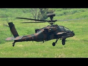 Japan's Army Subaru AH-64DJP Apache Longbow M230 30mm Chain Gun Live-Fire / UH-1J, UH-60JA, CH-47J