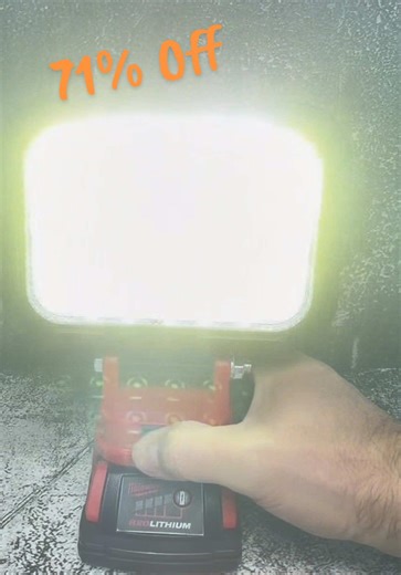 LED Work Light Compatible with Milwaukee M18 18v Battery, 78w 10000lm Cordless Work Lamp, 2 USB Charging Ports, Adjustable Angle, Portable Handheld High Lumens Flashlight ##led##m18##worklight##portablelight##milwaukee
