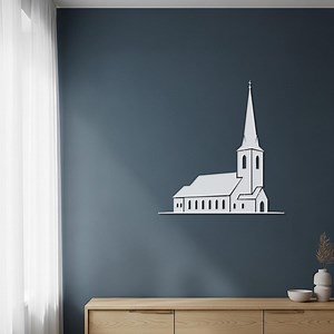 Church Wall Art, Metal Wall Art, Minimalist Decor, Church Decor, Religious Wall Sculpture, Christian Decor, Christian Gift, Christmas Gift - Etsy