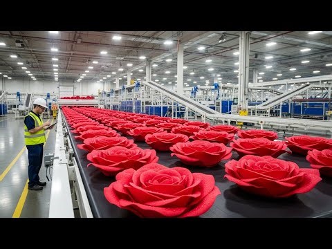Inside a Giant Rose Processing Plant: From Massive Flowers to Luxury Perfume (Full Process)
