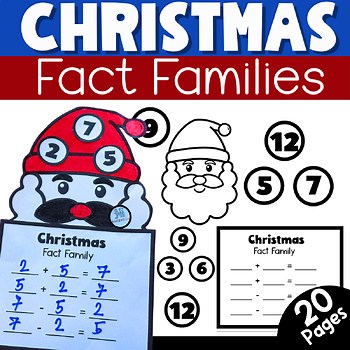 Christmas Fact Families | Fact Family Activity Christmas Math Craft