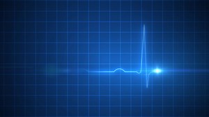 Download Animated blue EKG Display heart pulse medicine for free