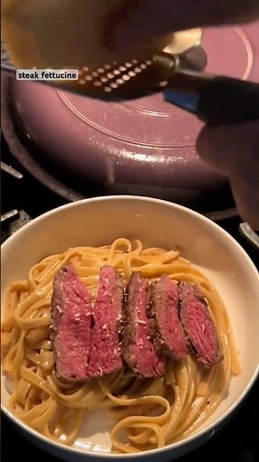 creamy steak fettucine 😇