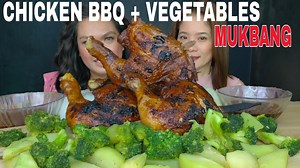 Chicken Barbeque Vegetables Mukbang | Mukbang Philippines | Filipino Mukbangers | The Foodie Bee