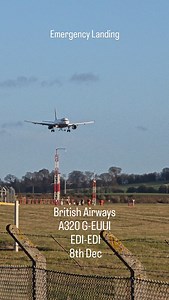 113K views · 188 reactions | British Airways A320 G-EUUI EDI-EDI 8th Dec - BA took off from Edinburgh and then circled over the stirling area before coming in to land #aviation #emergencylanding #plane | spottededi | Facebook