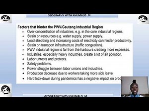 Core industrial regions ECONOMIC GEOGRAPHY GRADE 12 presented by Sarah Mahlangu from Nellmapius sec