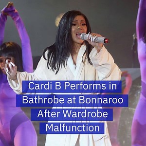 1.2M views · 494 reactions | Cardi B performs in a bathrobe after major wardrobe malfunction!  | Extra | Facebook