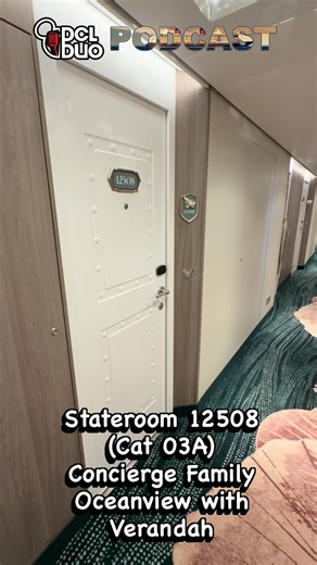 Friends of ours, @cruisingdclfamily are staying in the beautiful concierge family Oceanview with verandah stateroom on the Disney Destiny’s second voyage. The Sorcerer’s Apprentice/Fantasia theming is gorgeous! | DCL Duo