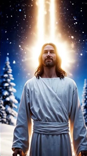 A Heavenly Christmas Scene Where Jesus Shines in Glory