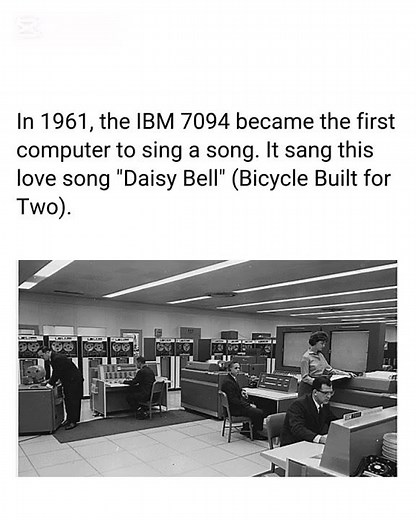 In 1961, the IBM 7094 became the first computer to sing a song…