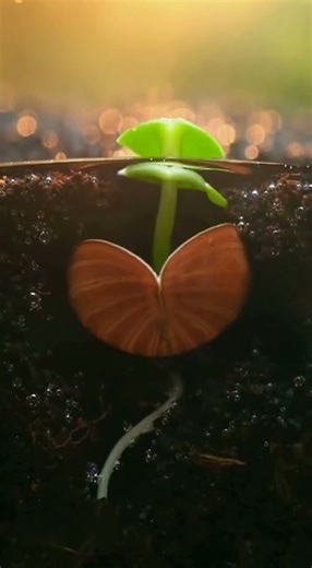 “15s Seed Sprouting Timelapse Day 1 – Transparent Soil Growth Magic 🌱✨”