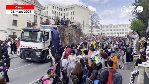 VIDÉO. Carnaval étudiant de Caen 2026 : ils sont des milliers à déferler dans le centre-ville
