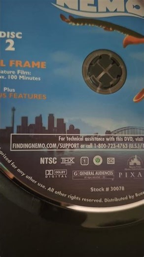 Finding Nemo DVD (2003) & Monsters, Inc. DVD (2001) THX Logo