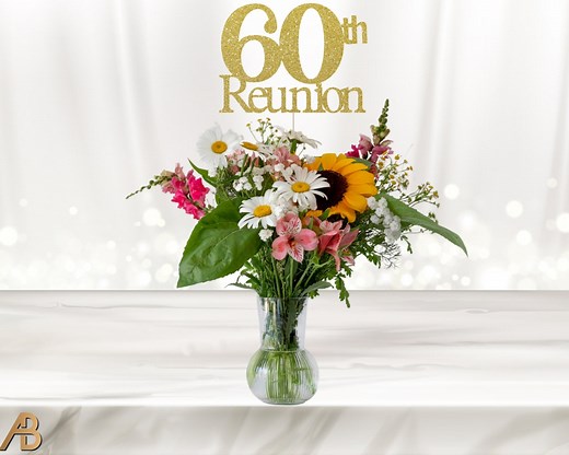 60th Reunion, Class Reunion Centerpiece, Class Reunion, Party Table Décor, Centerpiece Sticks, High School Reunion, Cutouts, Decoration - Etsy