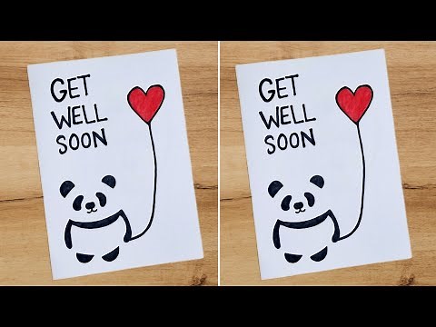 Easy Get Well Soon Card // How to Make Get Well Soon Card // Get Well Soon Card With White Paper