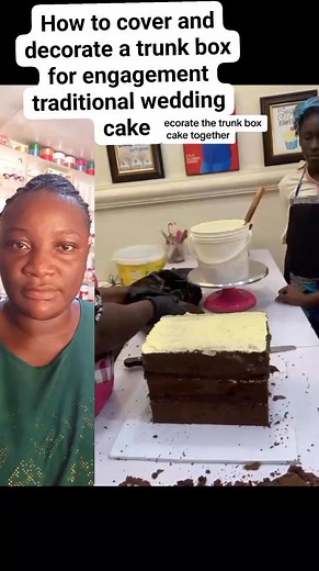 13K views · 211 reactions | How to cover and decorate a trunk box for engagement traditional wedding cake  Olammycakes | Irresistiblecake/funnyv | Facebook