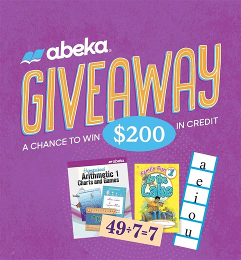 This giveaway is now closed. Thanks to everyone who participated! Winners have been notified via email. *********** 🚨 GIVEAWAY ALERT 🚨 Continue the school year with confidence! We’re giving 5 families $200 in Abeka account credit to use on everything you need to help your child succeed this year—from reading practice to math drills and digital teaching aids. Click to enter: http://bit.ly/4mEhsaQ | Abeka Homeschool