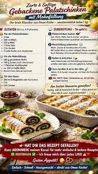 Omas Geheimrezept: Gebackene Palatschinken mit Mohn SO lecker! 🤤#lecker