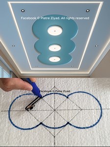 261K views · 1.4K reactions | Explore a sophisticated geometric drywall ceiling design with LED lighting . This elegant modern ceiling brings luxury and style to any living room or contemporary interior space. #fblifestyle | Platre Ziyad | Facebook