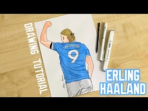 How to draw Haaland Man City / Erling Haaland drawing tutorial
