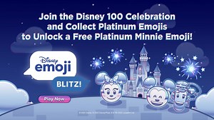 Disney 100 has arrived in Cloud Kingdom! 🥳 Celebrate with us all year long by collecting the brand-new Platinum Class Emojis! Blitzers who earn all 12 by the end of the year will unlock the exclusive Platinum Minnie Emoji! Play now! ✨ | Disney Emoji
