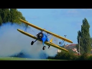 Terrifying Stearman Bi-Plane Crash