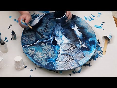 (577) Satisfying Alcohol Ink On Acrylic Paint *GORGEOUS Result*