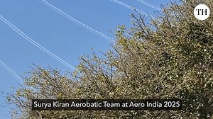 6.6K views · 52 reactions | The dazzling manoeuvres in the air by the Bidar-based Surya Kiran Aerobatics Team during the Aero India had a new addition this time. Streaks of Tricolour produced by the Hawk MK-132 aircraft lit up the Bengaluru sky, thanks to an indigenous innovation that has been featured in the aircraft since the September 2024 air show in Jodhpur. | The Hindu | Facebook