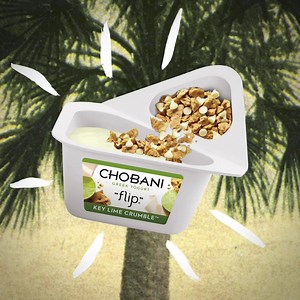 Take your taste buds on a tropical ride. Chobani Flip. Palm tree image from The New York Public Library. | Chobani