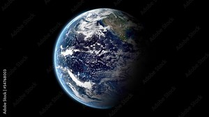 turning earth background , loop-able 3d animation Stock Video