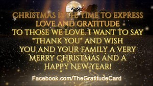 Merry Christmas from my family to yours with Love and Gratitude | The Gratitude Card