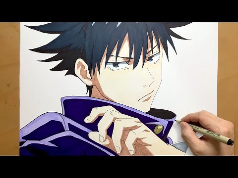 How to Draw Megumi Fushiguro from Jujutsu Kaisen | step by step | Draw anime | Anime Drawing
