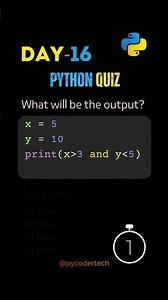 Python Logical AND Quiz | True or False? #programmingquiz #codequiz #pythonquiz