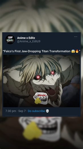 Falco Titan transformation 💀📈