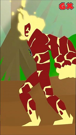 BEN 10 ALIENS" HEATBLAST"(STICK NODES PRO)#ben10 #ben10omniverse #ben10classic #ben10edit #animation