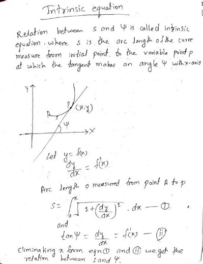 Intrinsic equation Formula and solving steps Integral calculus BSc math #bscmaths
