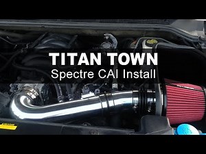Spectre Cold Air Intake Installed in a Nissan Titan or Armada