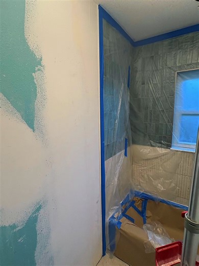 Every beautiful bathroom starts long before the final reveal—it begins with vision, precision, and a whole lot of behind-the-scenes work. 🔨 From demo day to the final fixture install, this project was all about building it right from the ground up. Careful prep, leveling, waterproofing, and detailed tile layout made all the difference in achieving that seamless finish you see now. Each tile placed with intention. Every cut measured twice. Every detail dialed in. Because great design gets the at