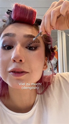 Erstes Mal Wimpern kleben!😳Hilfeee #eyelashes #grwmmakeup #makeuptutorial #makeupfail