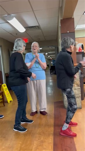 We are rocking and rolling on our memory care unit! Our ladies love to show off their dance moves. | Dyersburg Health and Rehabilitation Center