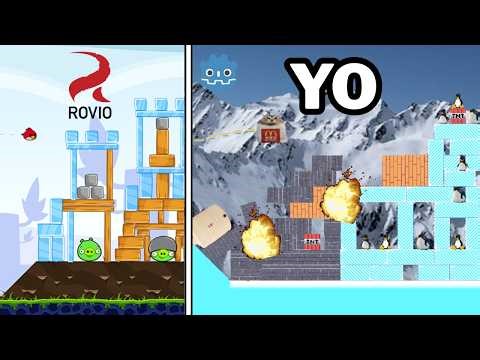 HICE ANGRY BIRDS con GATOS para ANDROID: Angry Michis VS The Penguin Mafia