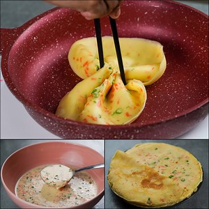 695K views · 1.6K reactions | Egg Vegetable Crepe Recipe | Easy Breakfast Recipe | Egg Crepe Recipe | N'Oven Foods | Facebook