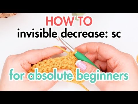 How to single crochet invisible decrease (sc inv dec) for absolute beginners